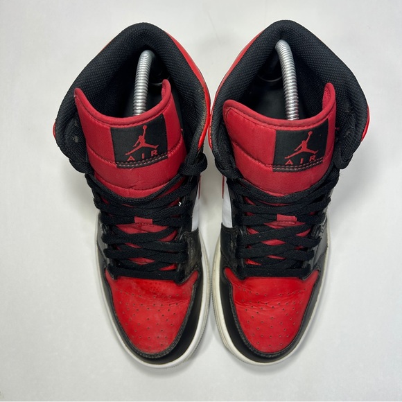 Nike Air Jordan 1 Mid ‘Bred Toe’ (554724 079) Shoes Size: 10 M - Picture 4 of 7